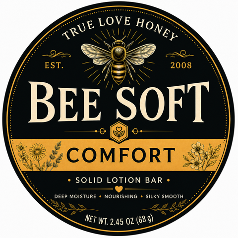 Bee Soft™ Solid Lotion Bar | Beeswax Lotion Bar | True Love Honey