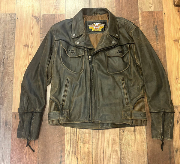 Vintage Harley-Davidson Genuine Leather Motorcycle Jacket - Men’s XL PROD CODE 9707