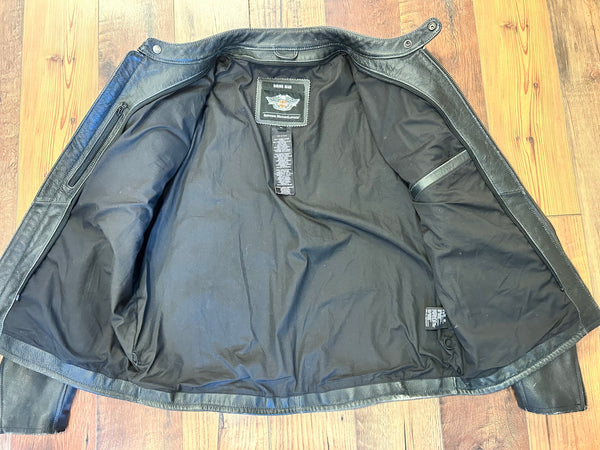 Harley-Davidson Black Leather Motorcycle Jacket – Men’s XL – #97096-12VM