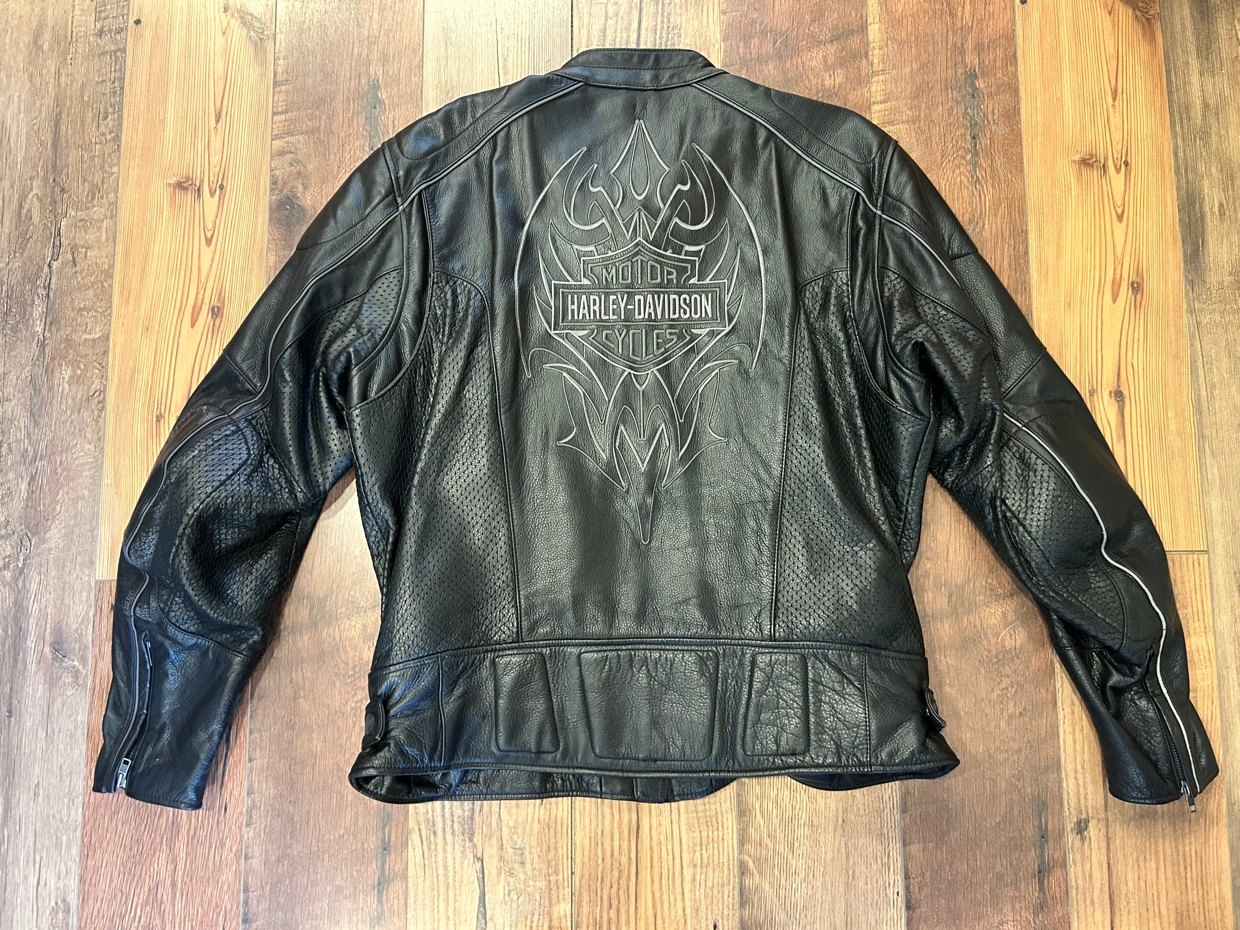Harley-Davidson Genuine Leather Riding Jacket – Men’s XL – Black