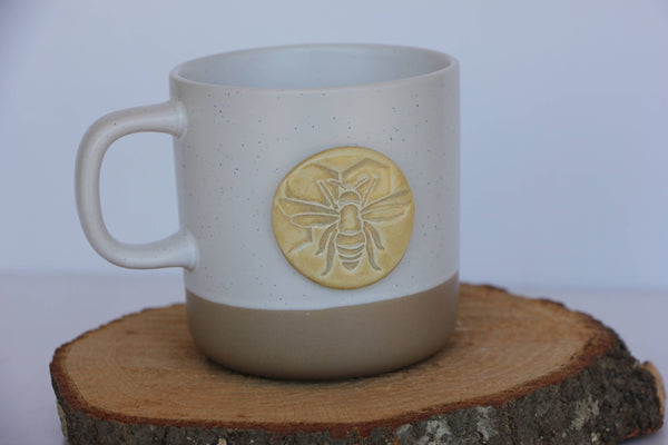 Bee Stamped Coffee Mug