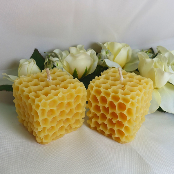 Beeswax Votives - Honeycomb Shape