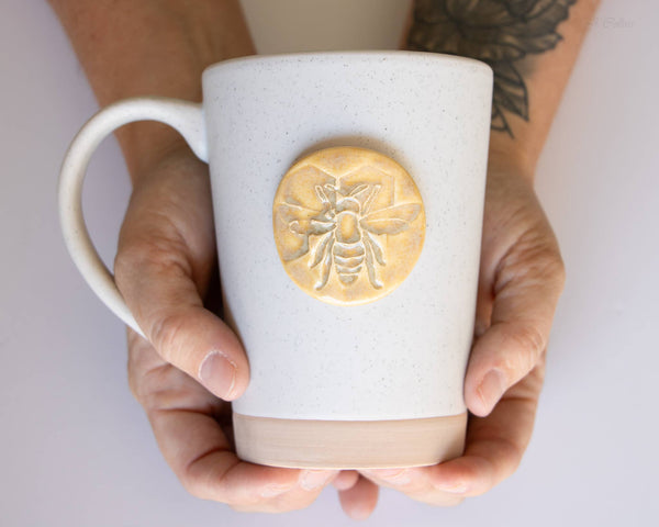 Bee Stamped Coffee Mug