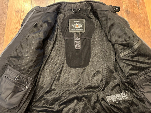 Harley-Davidson Men’s Darkness Waterproof Leather Motorcycle Jacket.  97088-12VM
