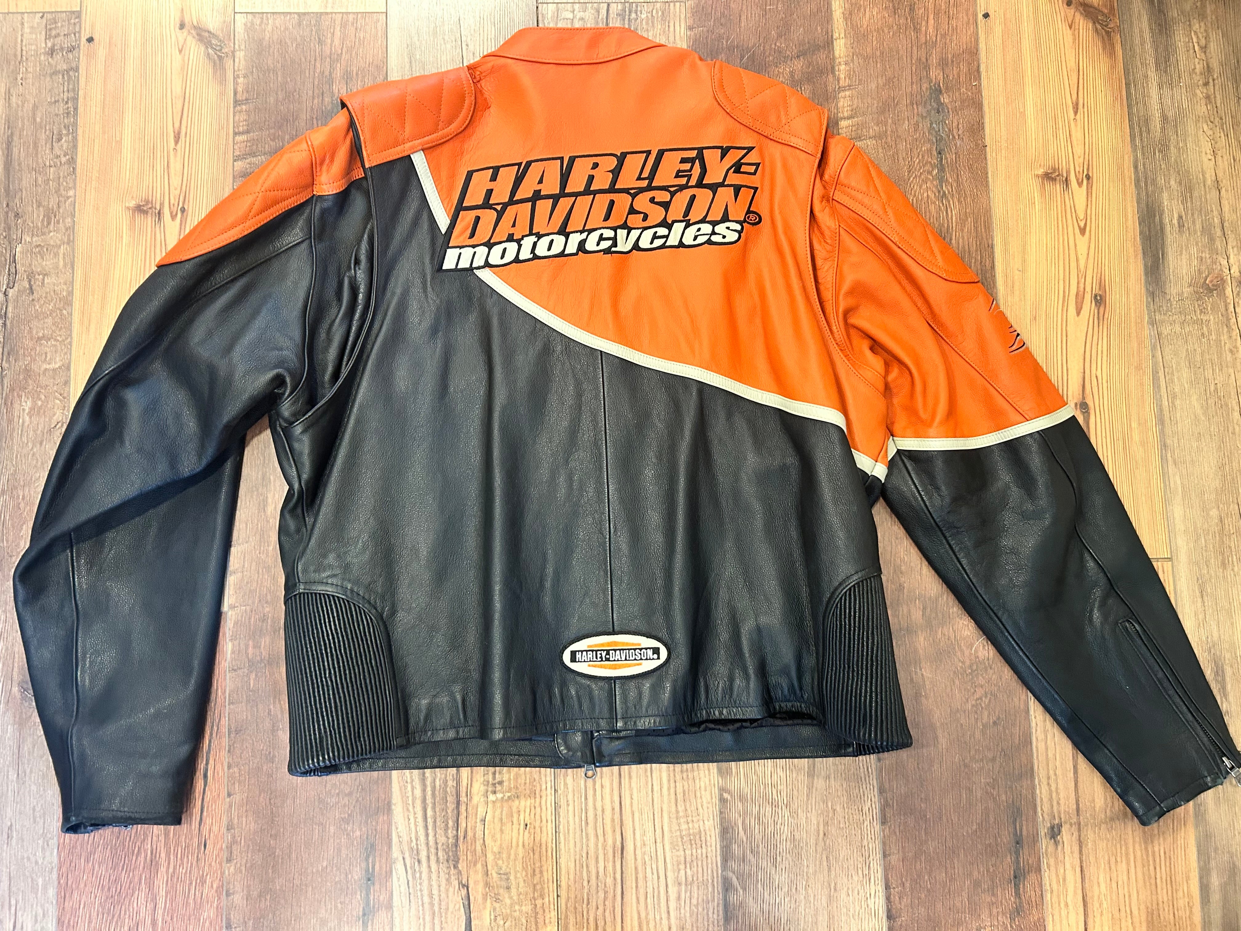 Harley-Davidson H-D Racing Leather Motorcycle Jacket – Men’s 2XL – #98144-03VM