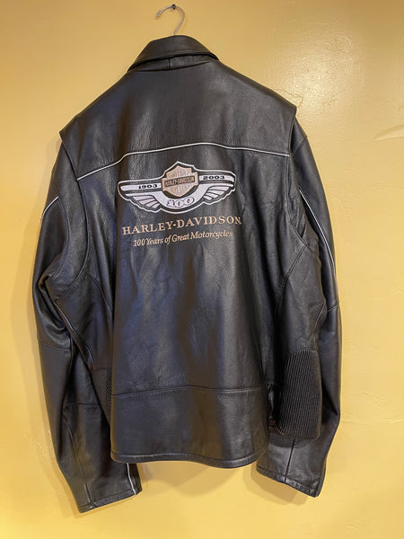 Harley Davidson 100th Anniversary Leather Jacket Mens 2XL