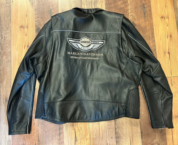 Vintage 2002 Harley-Davidson Genuine Leather Motorcycle Jacket – Men’s 2XL. 2002 03