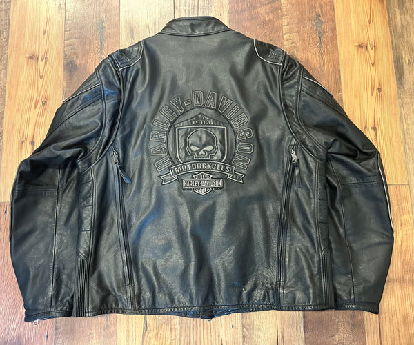 Harley-Davidson Genuine MotorClothes Leather Riding Jacket – Men’s 2XL – #98097-16VM/VT