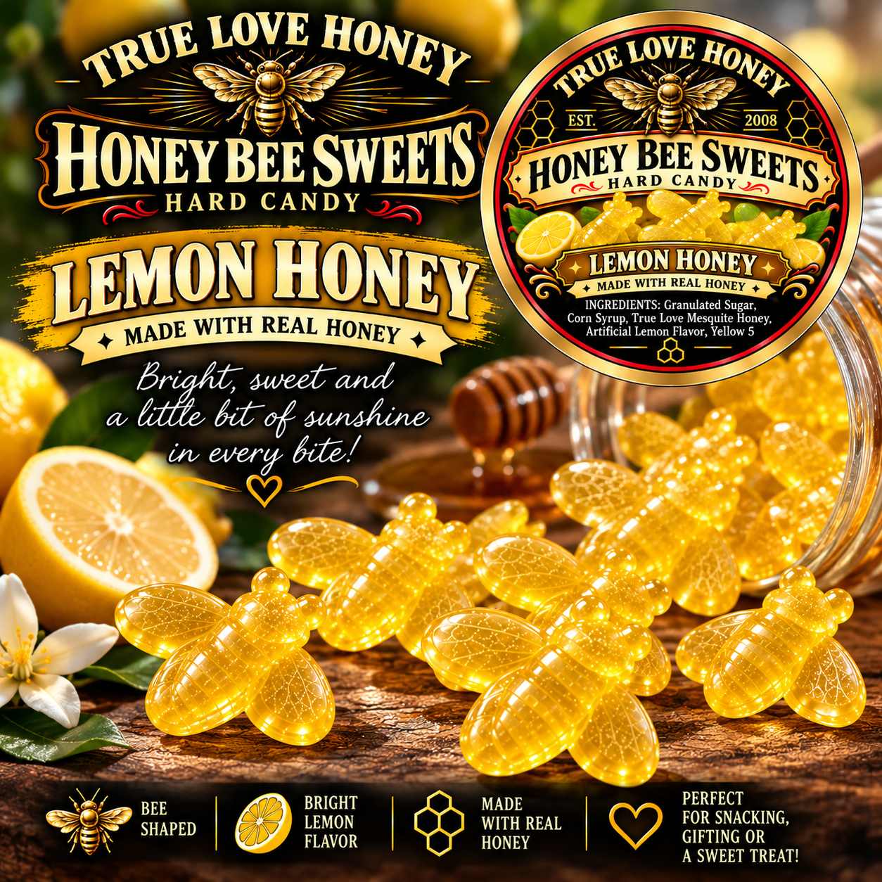 Honey Bee Sweets Hard Candy