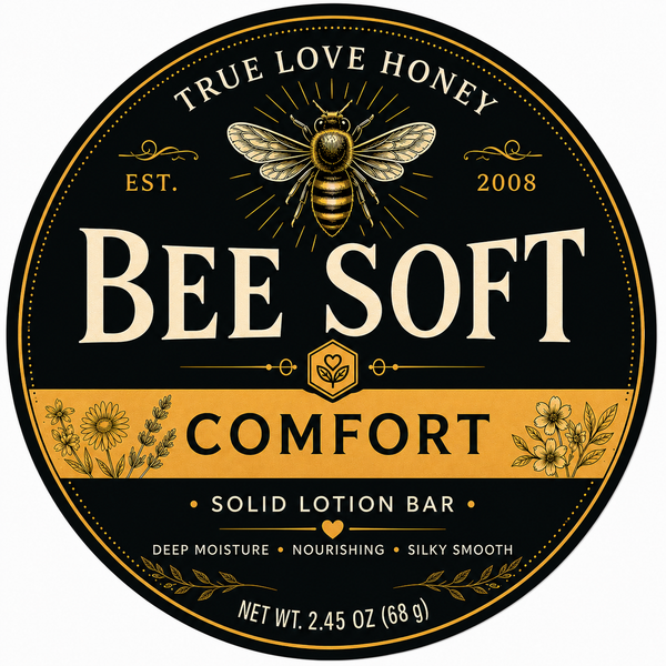 Bee Soft™ Solid Lotion Bar | Beeswax Lotion Bar | True Love Honey