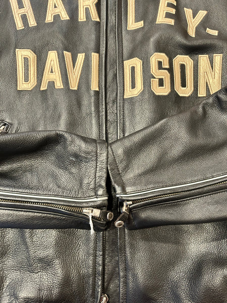 Vintage 2002 Harley-Davidson Genuine Leather Motorcycle Jacket – Men’s 2XL. 2002 03