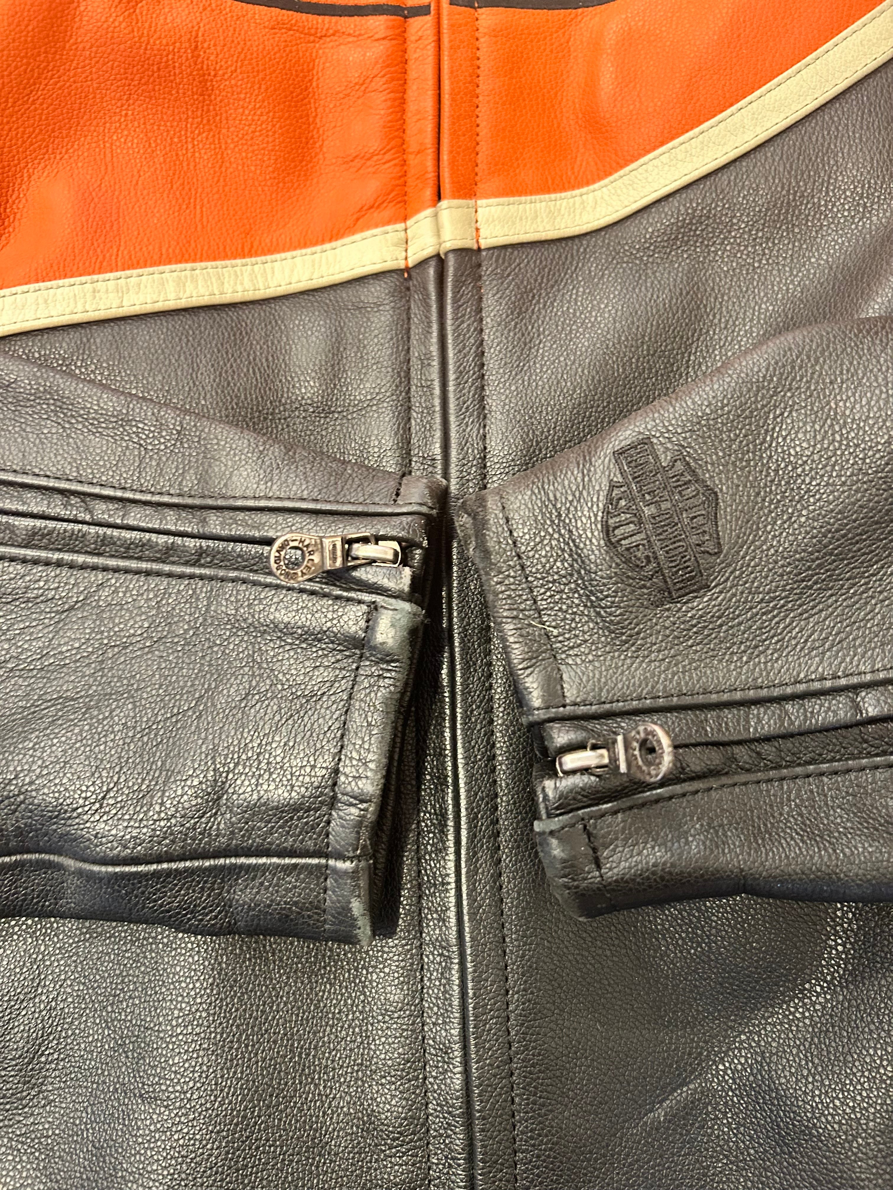 Harley-Davidson H-D Racing Leather Motorcycle Jacket – Men’s 2XL – #98144-03VM