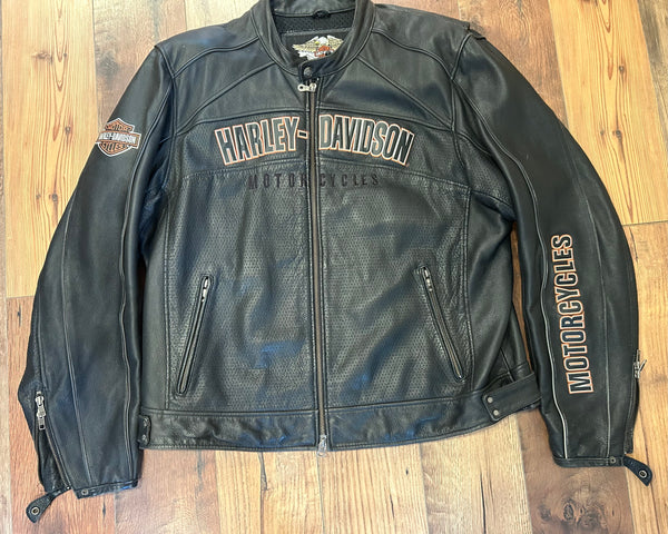 Harley-Davidson Leather Riding Jacket – Men’s 2XL – #97132-09VM