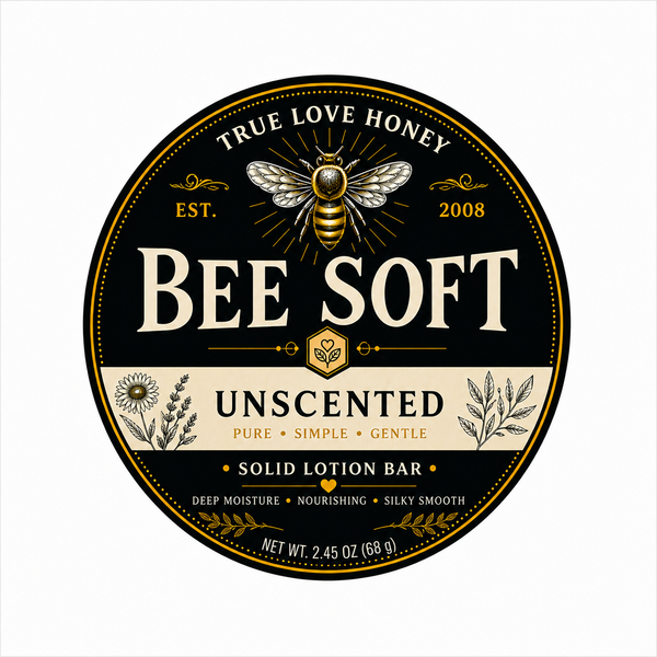 Bee Soft™ Solid Lotion Bar | Beeswax Lotion Bar | True Love Honey