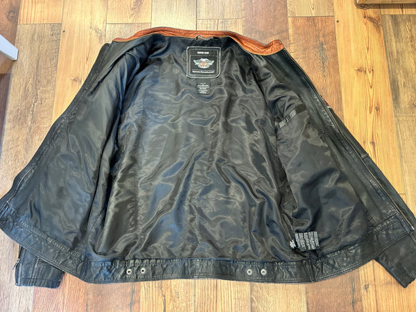 Harley-Davidson Racing Heritage Leather Motorcycle Jacket – Men’s 2XL 97153-13VM