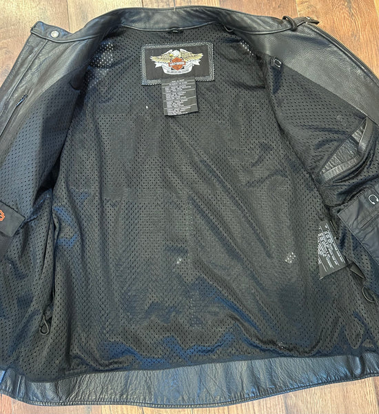 Harley-Davidson Leather Riding Jacket – Men’s 2XL – #97132-09VM