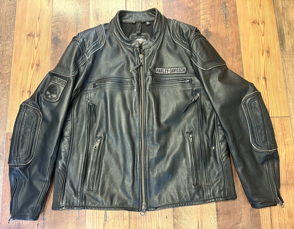 Harley-Davidson Genuine MotorClothes Leather Riding Jacket – Men’s 2XL – #98097-16VM/VT