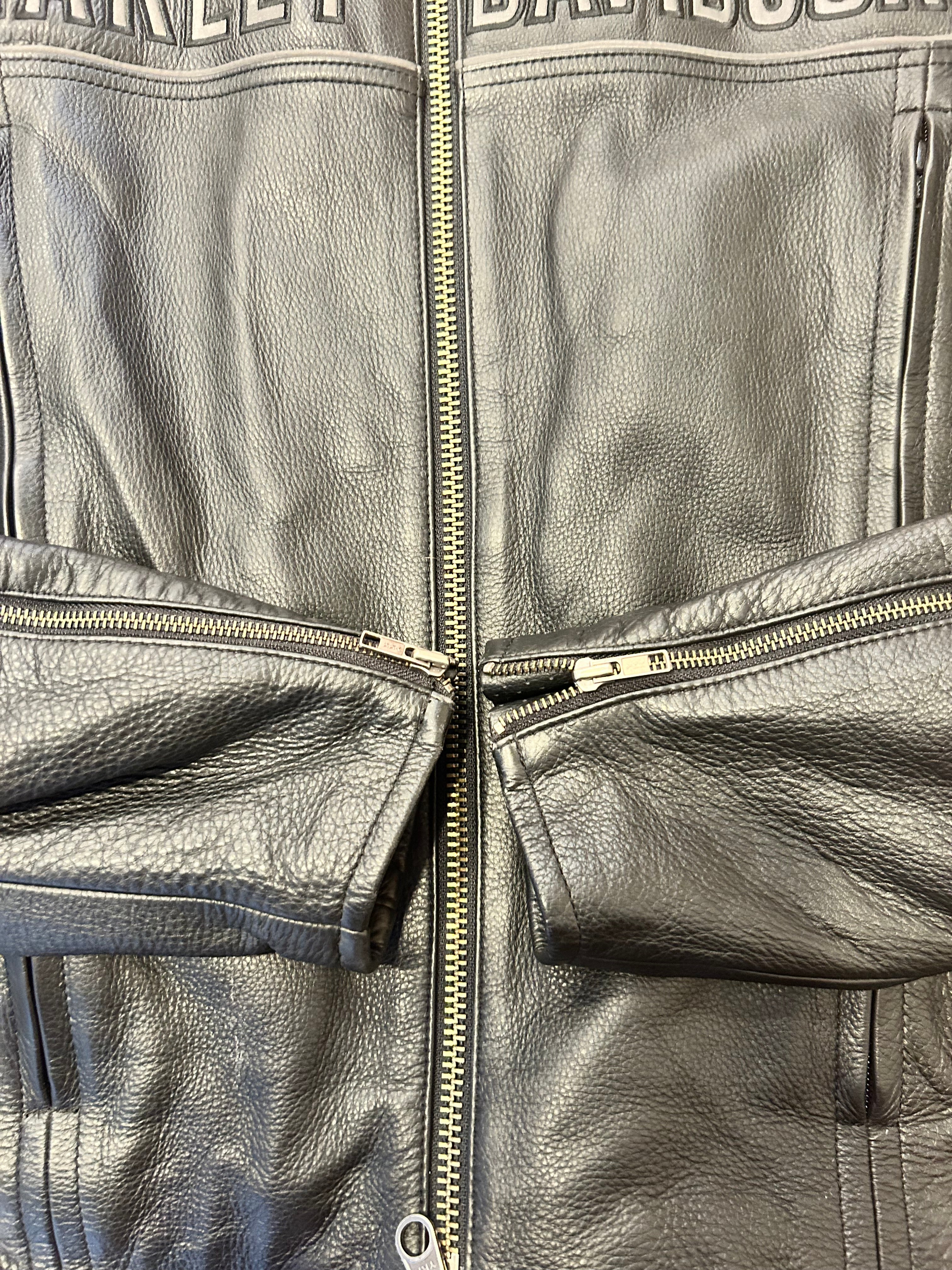 Harley-Davidson Black Leather Riding Jacket – Men’s XL – #98138-09VM
