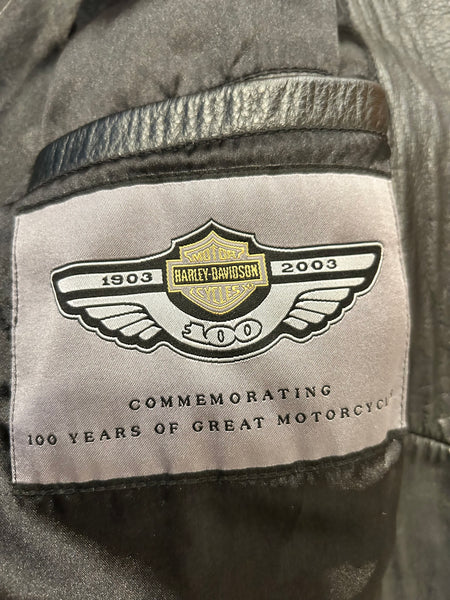 Vintage 2002 Harley-Davidson Genuine Leather Motorcycle Jacket – Men’s 2XL. 2002 03