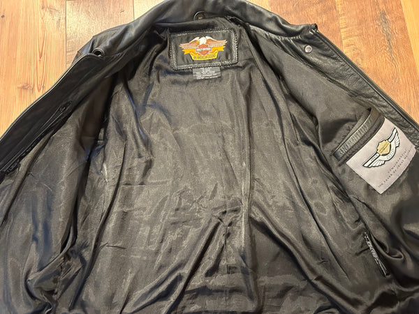 Vintage 2002 Harley-Davidson Genuine Leather Motorcycle Jacket – Men’s 2XL. 2002 03