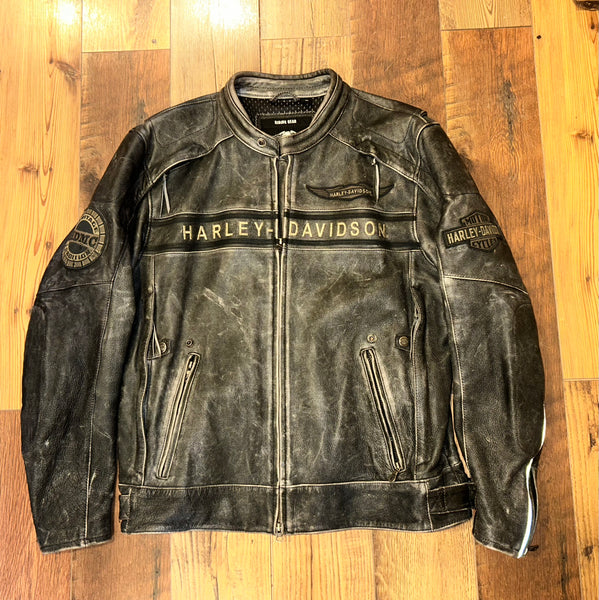 Harley-Davidson Men’s Spencer Leather Motorcycle Jacket – XL 97183-14VM