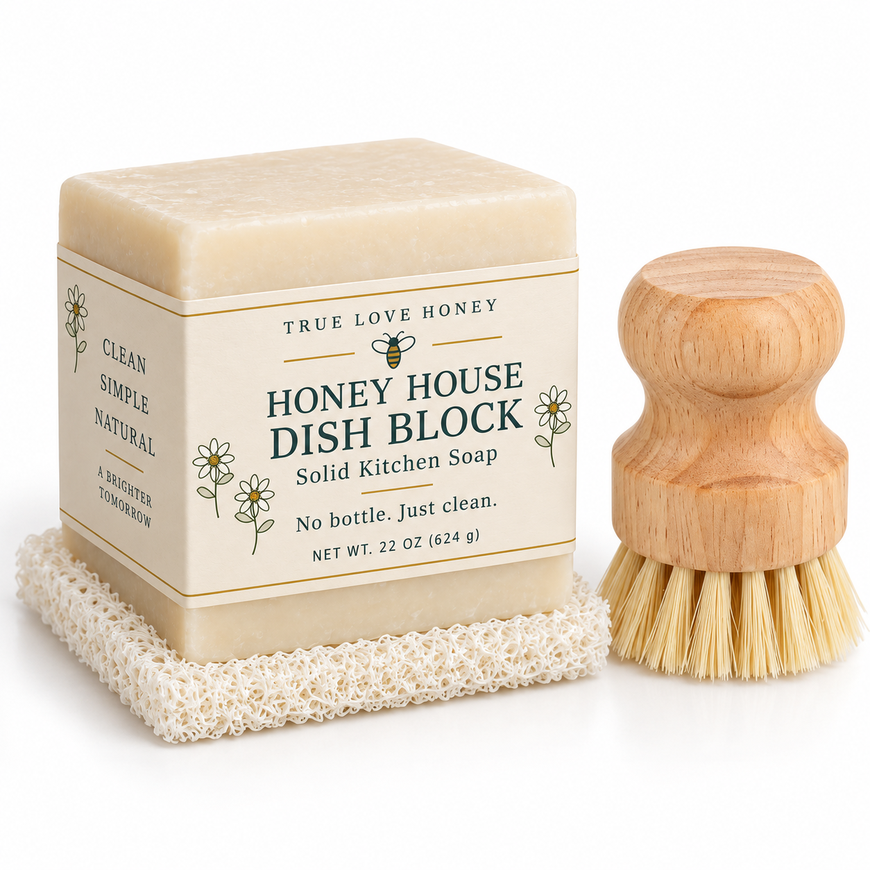 Honey House Solid Dish Soap — 22 oz | Starter Set or Refill