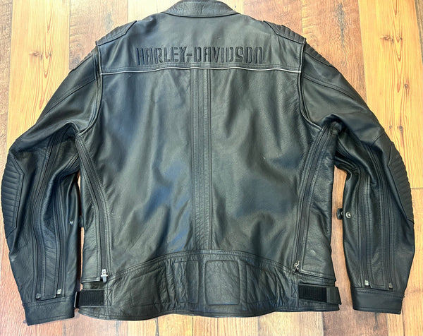 Harley-Davidson Roadshow Switchback Lite Buffalo Leather Riding Jacket – 2XL. 97081-16VM