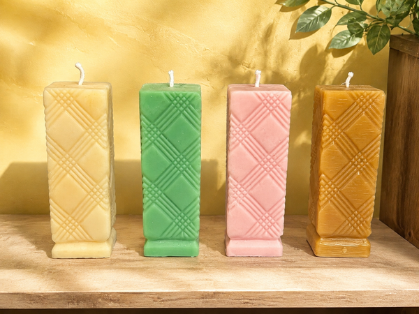 100% Beeswax Pillars