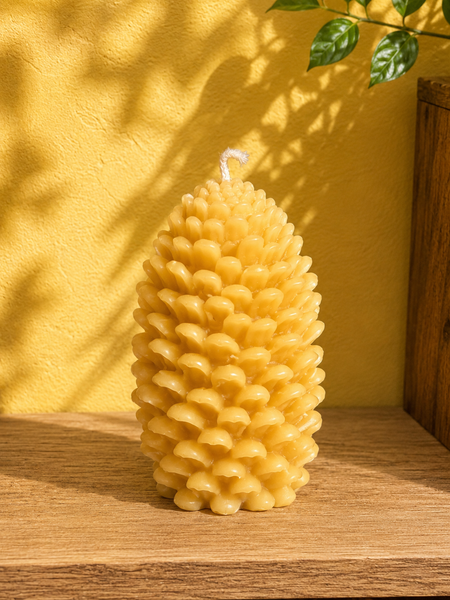 Pinecone 100% Beeswax candle