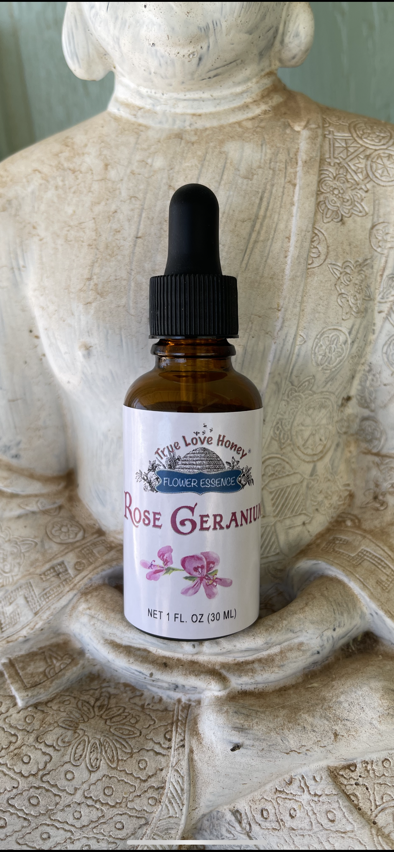 Rose Geranium Flower Essence 1oz – True Love Honey
