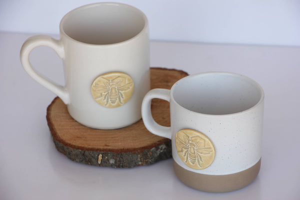 Bee Stamped Coffee Mug