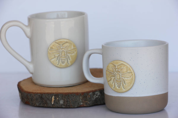 Bee Stamped Coffee Mug