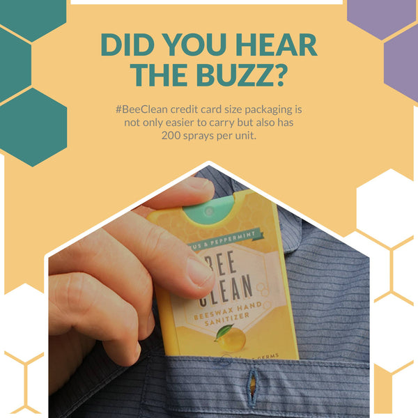 Organic Beeswax Bee Clean Hand Sanitizer Spray 12 pack