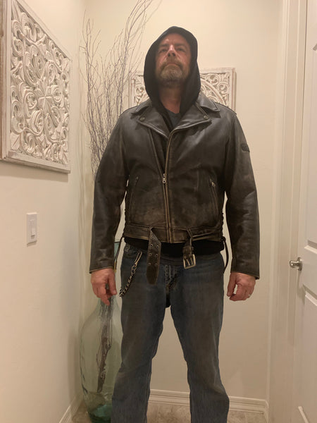 Harley Davidson Corral Distressed Black Leather Jacket (97001-04Vm) Men's Xl