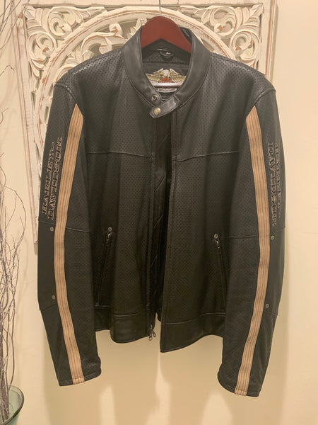 Harley Davidson AMBLER PERFORATED LEATHER JACKET XL (97091-06vm)