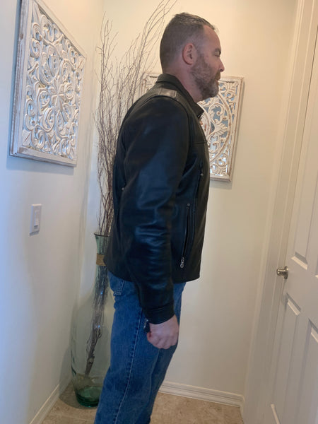 Harley Davidson Men’s METAL WARRIOR Leather Jacket 97182-10VM XL Black Tribal