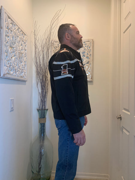 Harley-Davidson Mens XL Black Bird Jacket. 98298-08VM