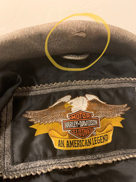 Harley Davidson Corral Distressed Black Leather Jacket (97001-04Vm) Men's Xl