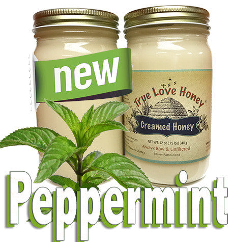 Creamed Peppermint Honey (8oz jars) with FREE SHIPPING in the USA